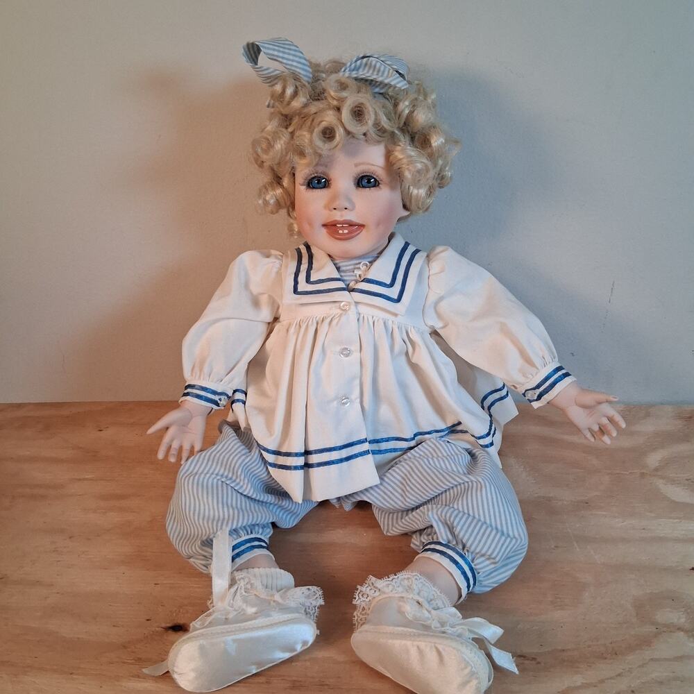 1991 Hamilton Collection Michelle 18in.Porcelain Doll Artist Virginia Turner